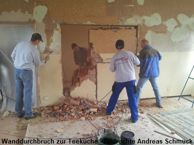 Wanddurchbruch zur Teeküche Wanddurchbruch zur Teeküche